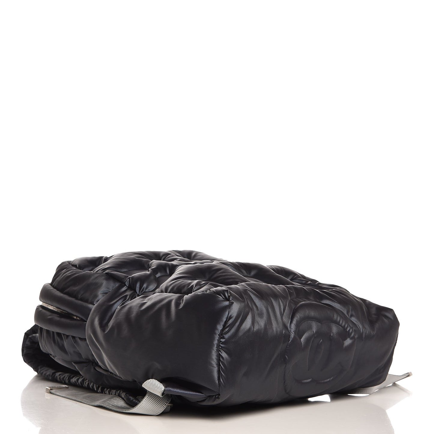 Nylon Embossed Small Doudoune Backpack Navy