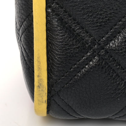 Marc Jacobs Grained Calfskin Quilted Double Stitched The Status Flap Crossbody Bag Black Multi 14 of 14