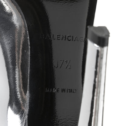 Balenciaga Metallic Calfskin Thigh High Boots 37.5 Silver 6 of 9