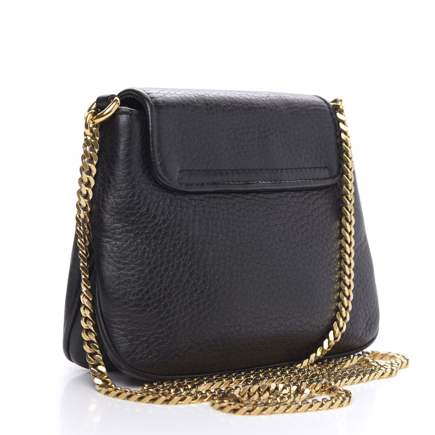 Pebbled Calfskin Small 1973 Chain Shoulder Bag Black