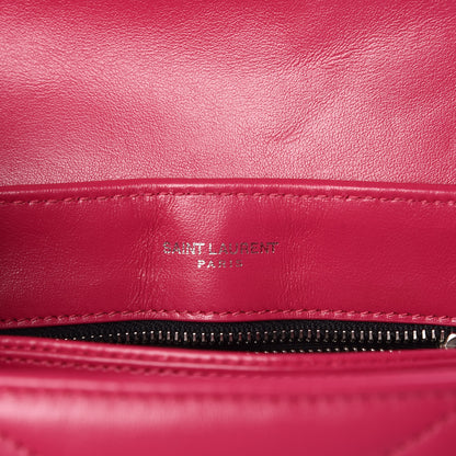 Saint Laurent Calfskin Y Quilted Monogram Toy Loulou Crossbody Bag Freesia 7 of 9