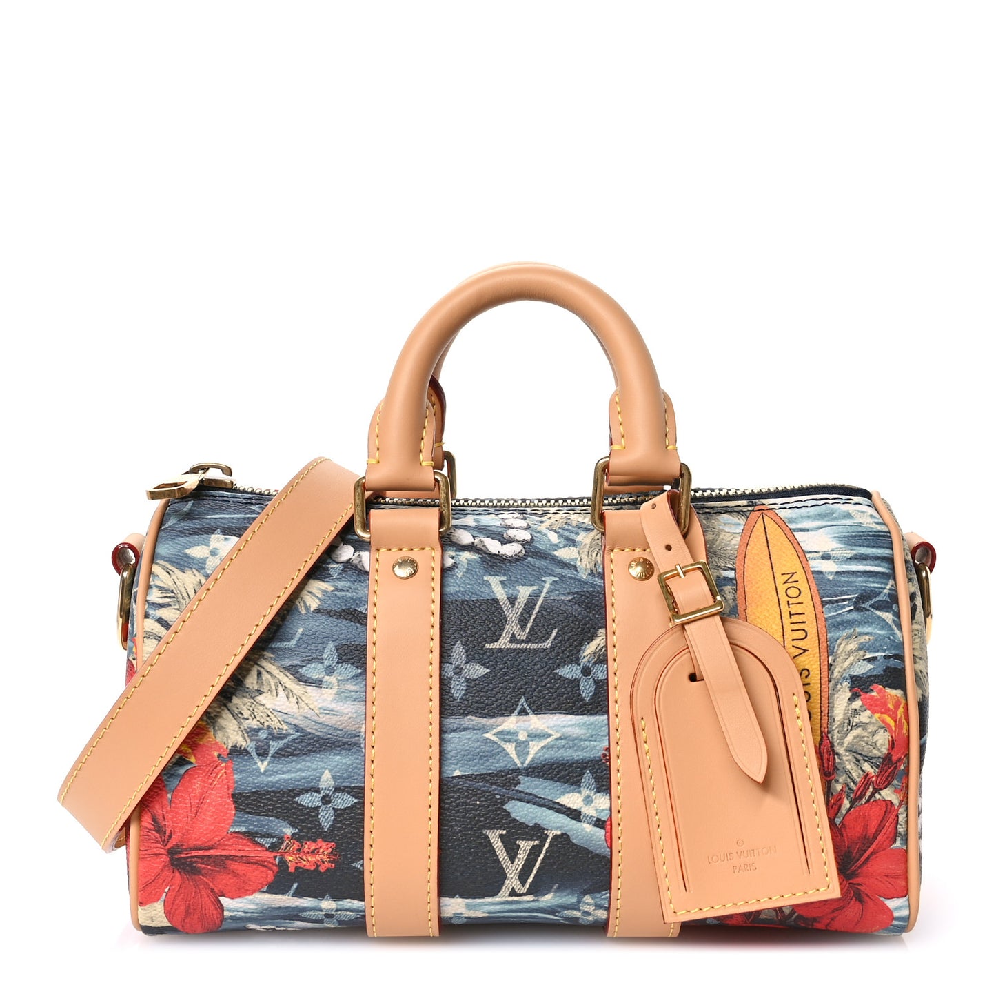 Monogram Surfin Keepall Bandouliere 25 Navy Blue