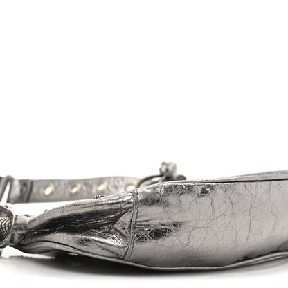 Balenciaga Metallic Agneau Arena Le Cagole Shoulder Bag XS Silver 11 of 13