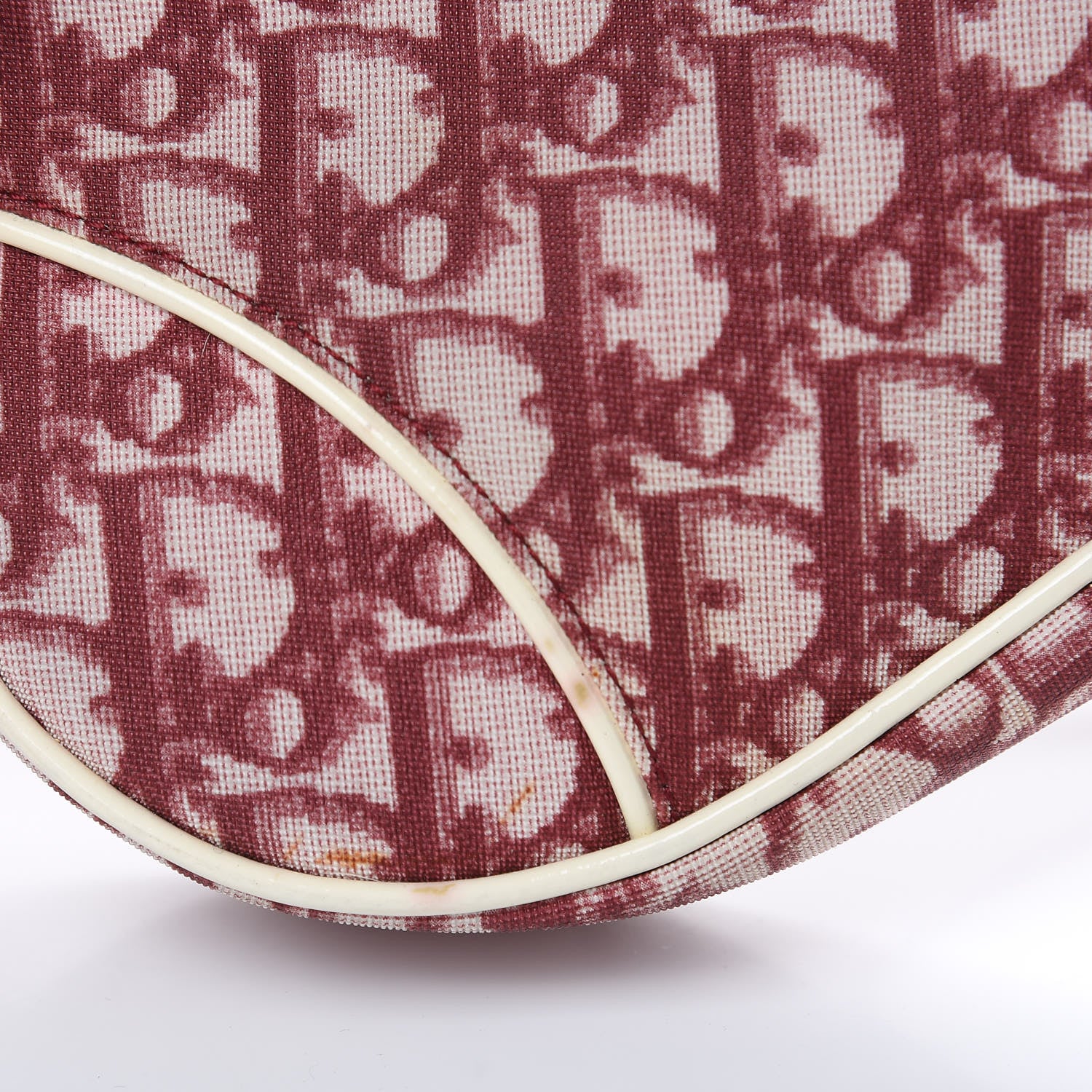 Christian Dior Monogram Mini Saddle Pochette Red 9 of 13