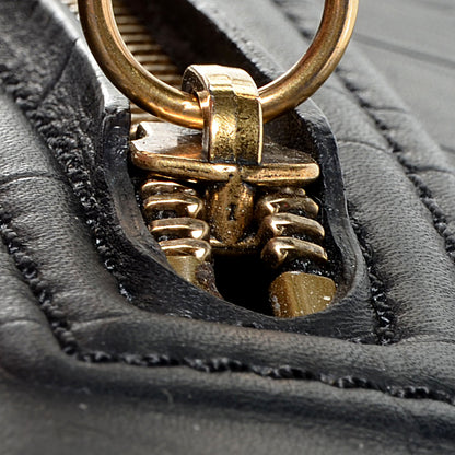 Celine Crocodile Embossed Medium Phantom Luggage Black 8 of 8