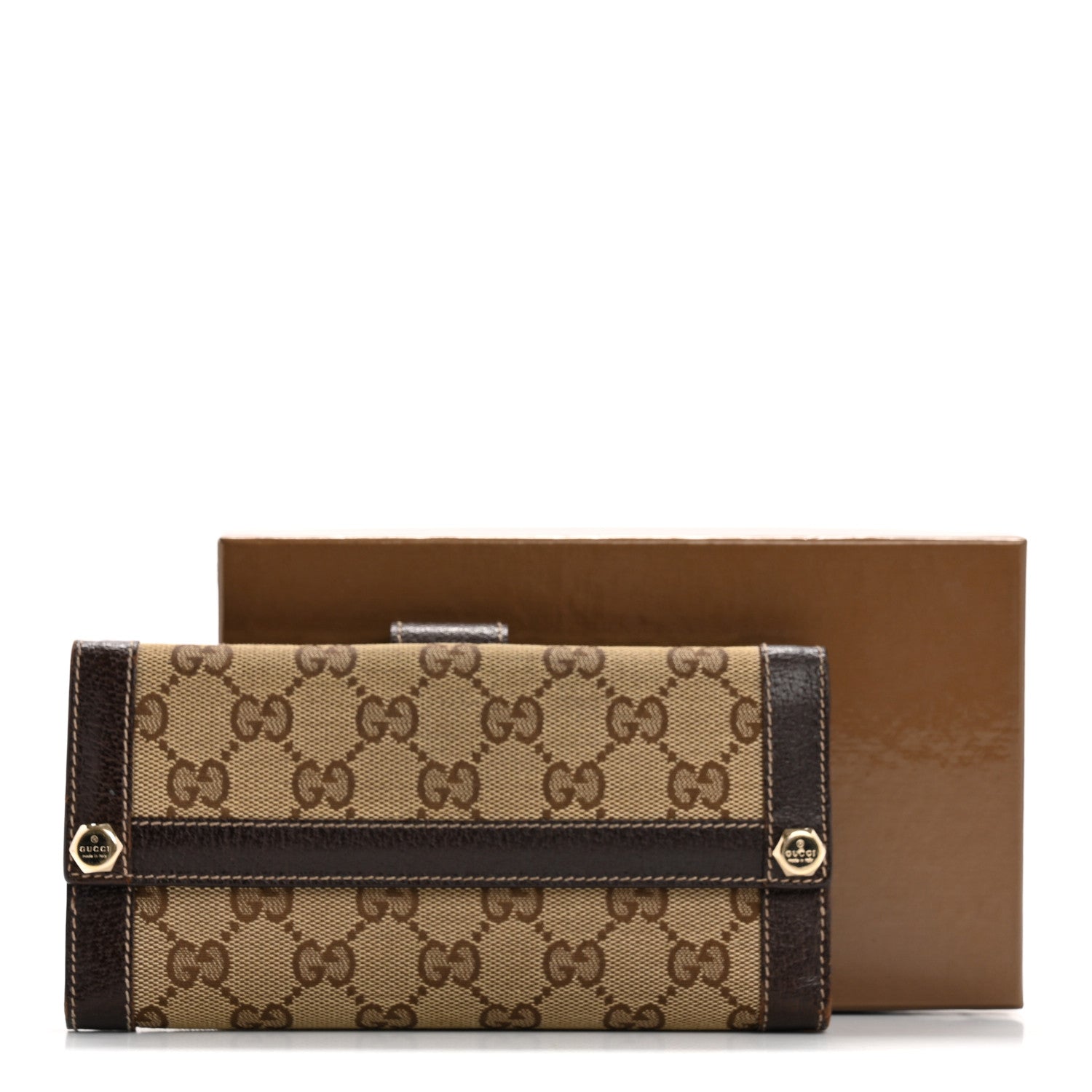Gucci Crystal Monogram Continental Charmy Wallet Brown 12 of 12
