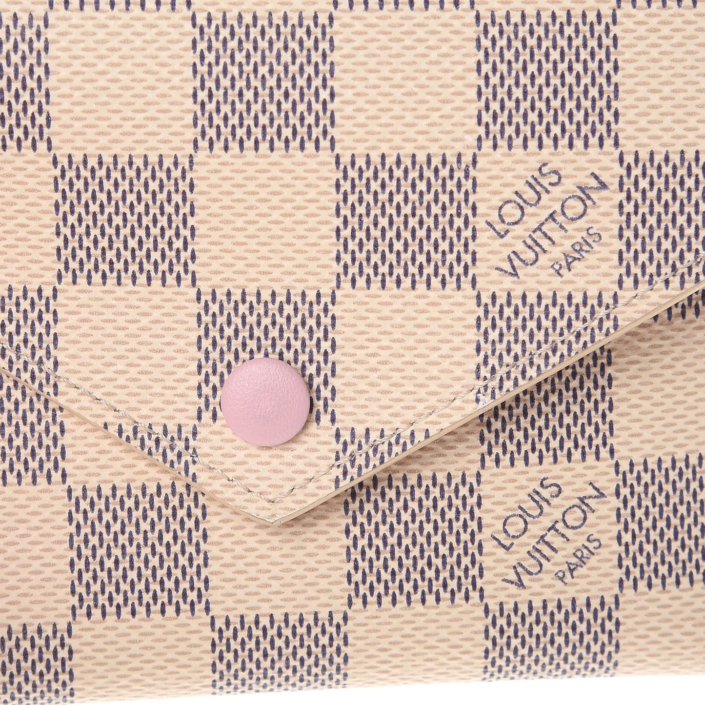 Damier Azur Victorine Wallet Rose Ballerine