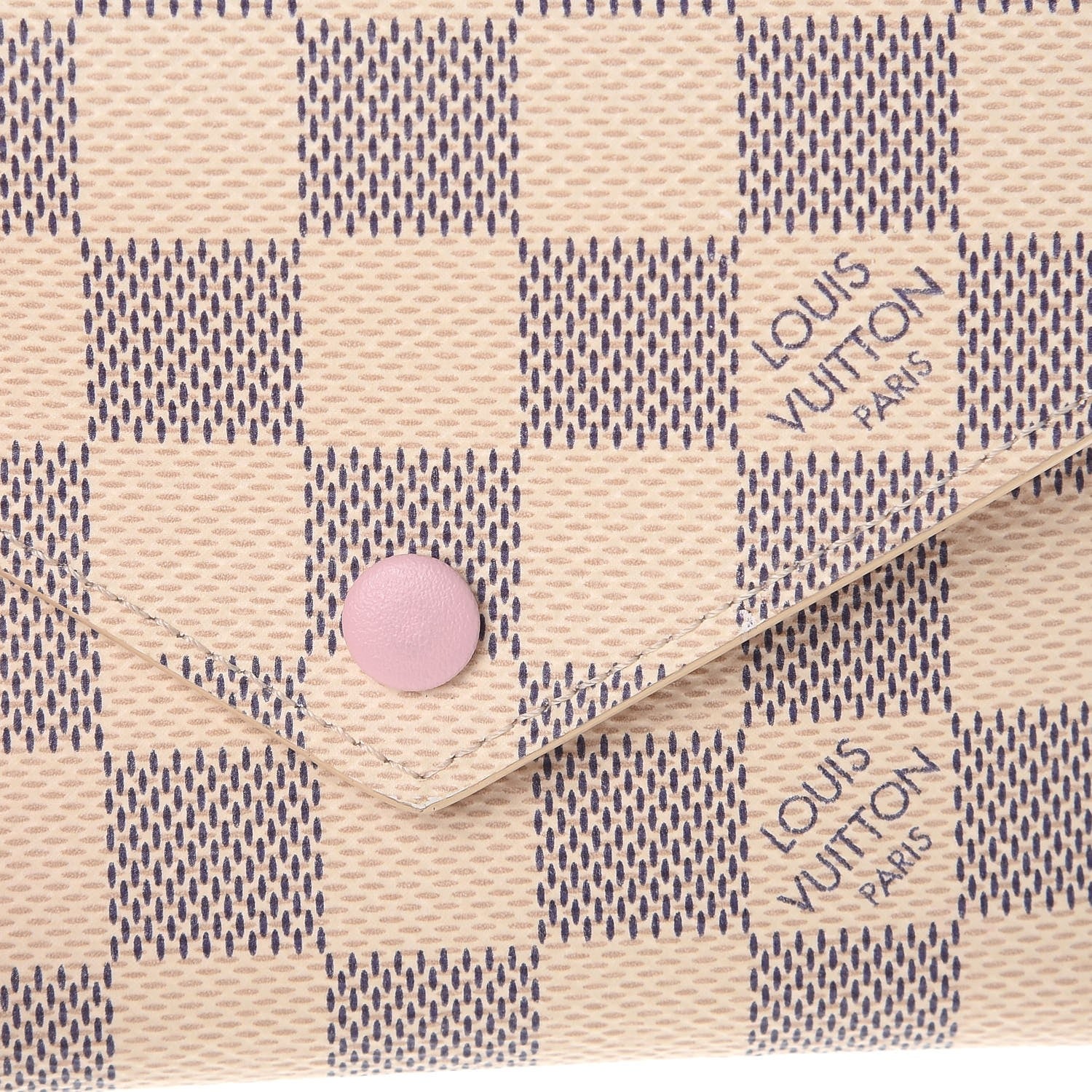 Louis Vuitton Damier Azur Victorine Wallet Rose Ballerine 9 of 10