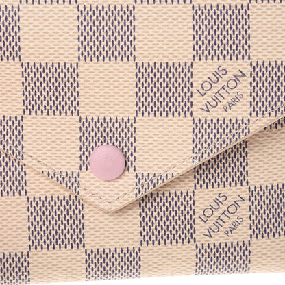 Louis Vuitton Damier Azur Victorine Wallet Rose Ballerine 9 of 10