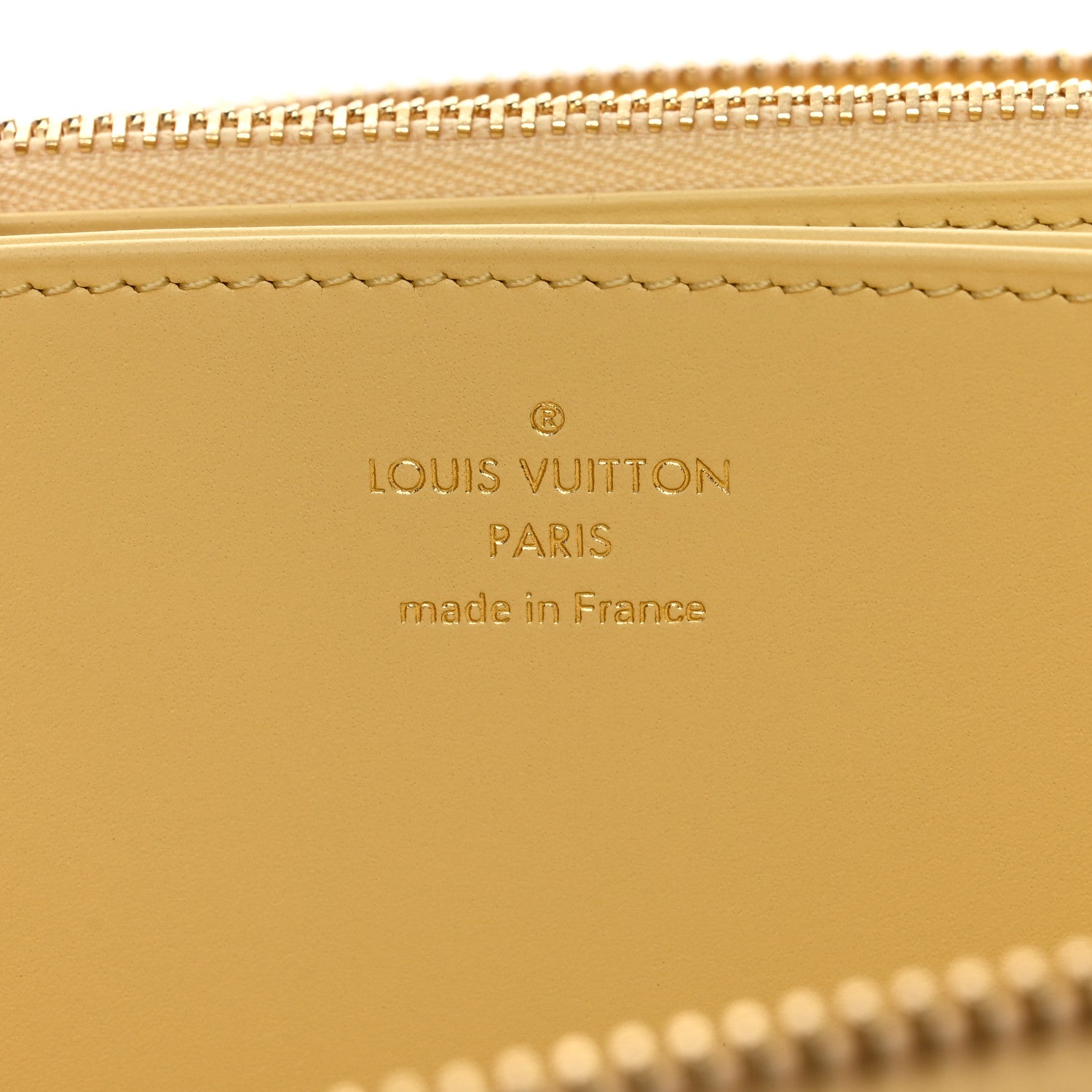 Louis Vuitton Calfskin Nanogram Embossed Zippy Wallet Jaune 6 of 7