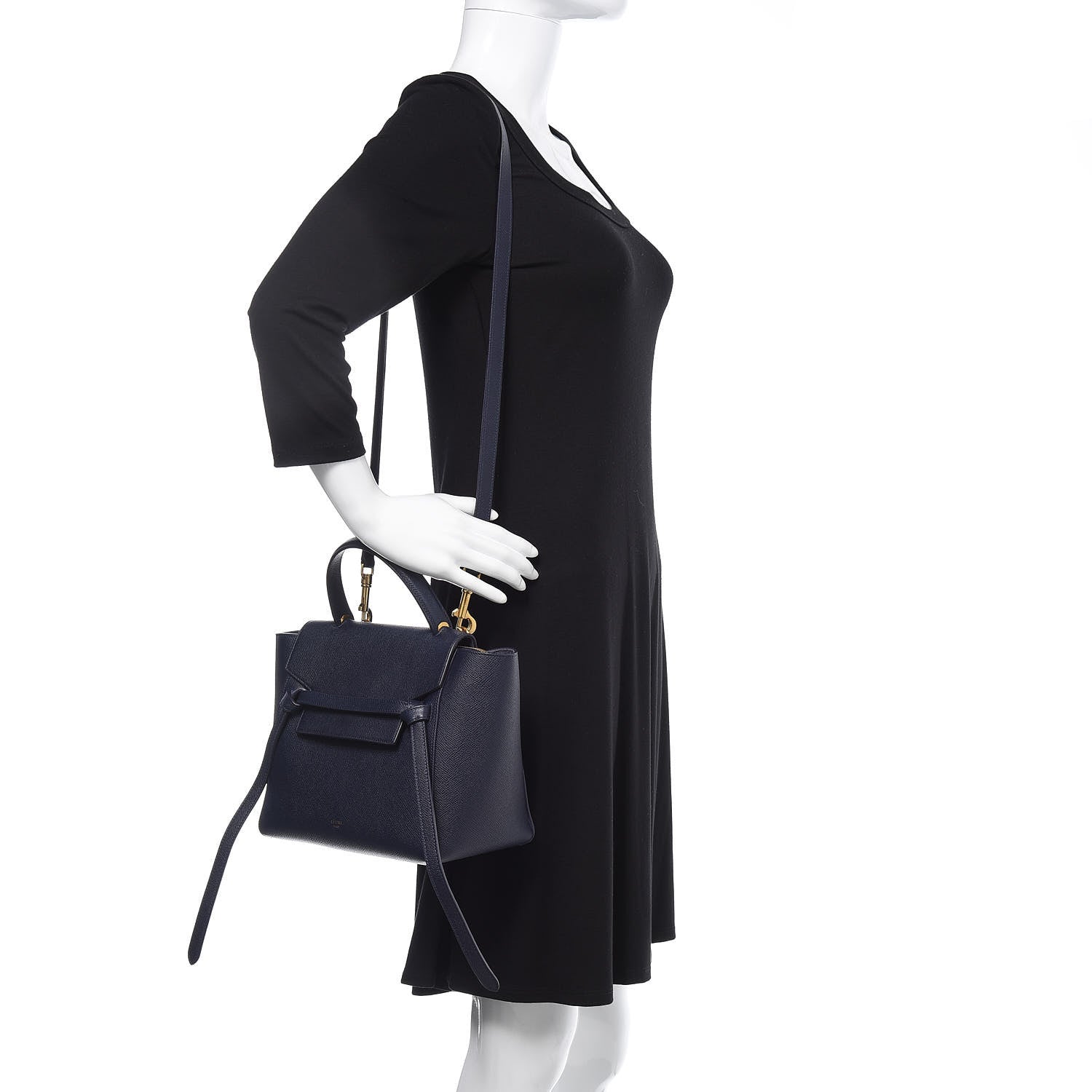 Celine Baby Grained Calfskin Micro Belt Bag Midnight 2 of 9