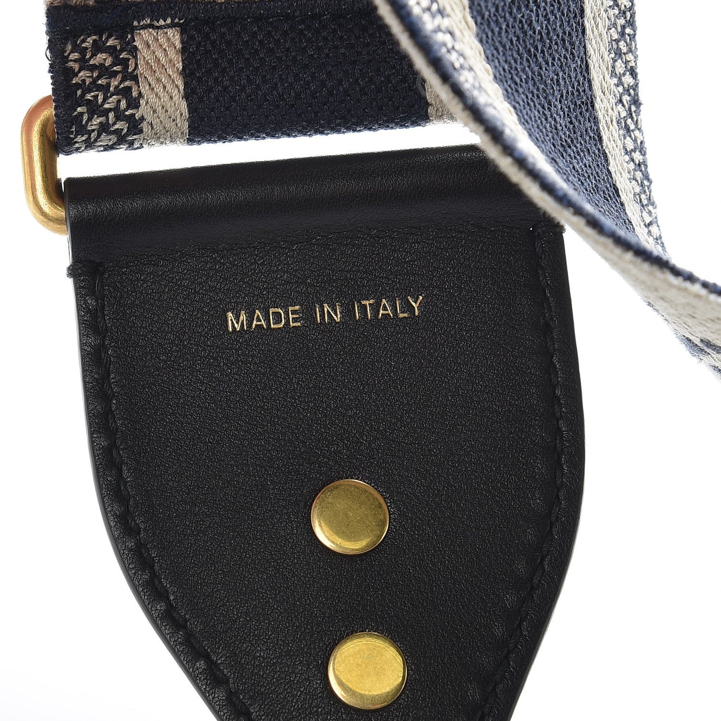 Canvas Embroidered Shoulder Strap Blue