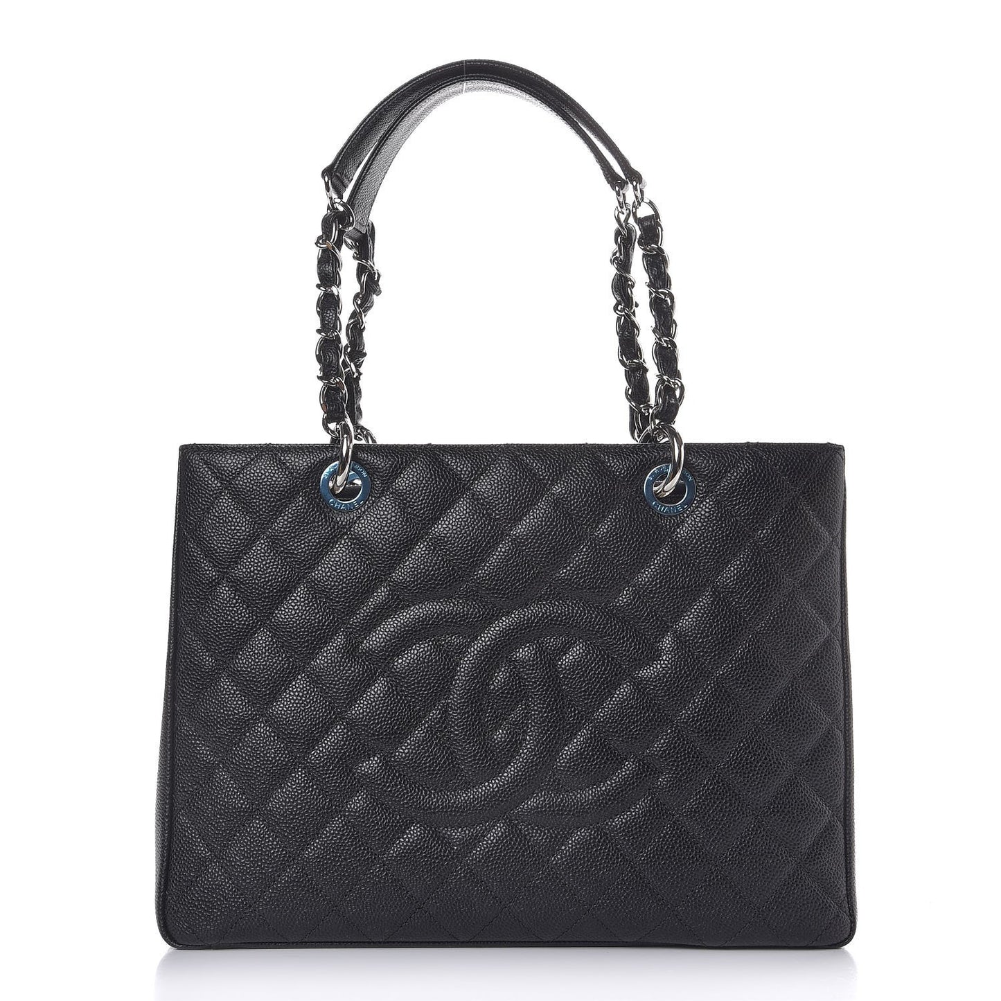 Caviar Quilted Grand Shopping Tote GST Black