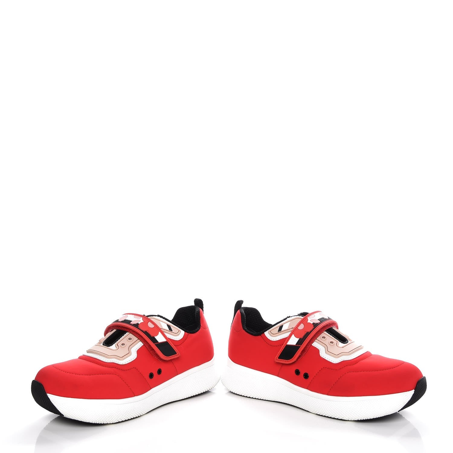Prada Neoprene Floral Sneakers 37 Lacca 6 of 11