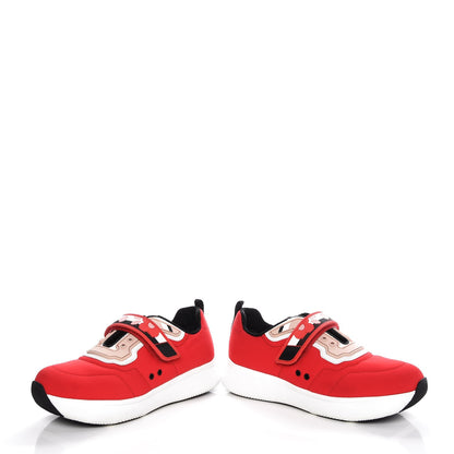 Prada Neoprene Floral Sneakers 37 Lacca 6 of 11