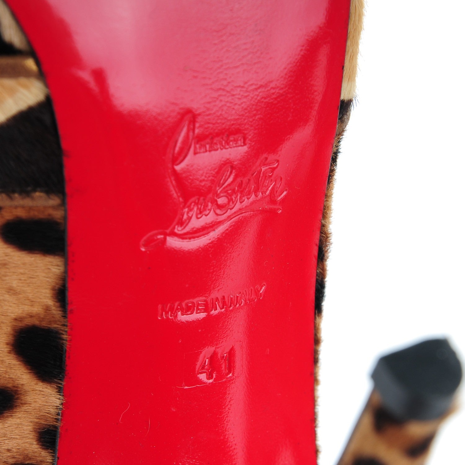 Christian Louboutin Pony Hair Leopard Venus Orlato 140 Booties 41 6 of 7