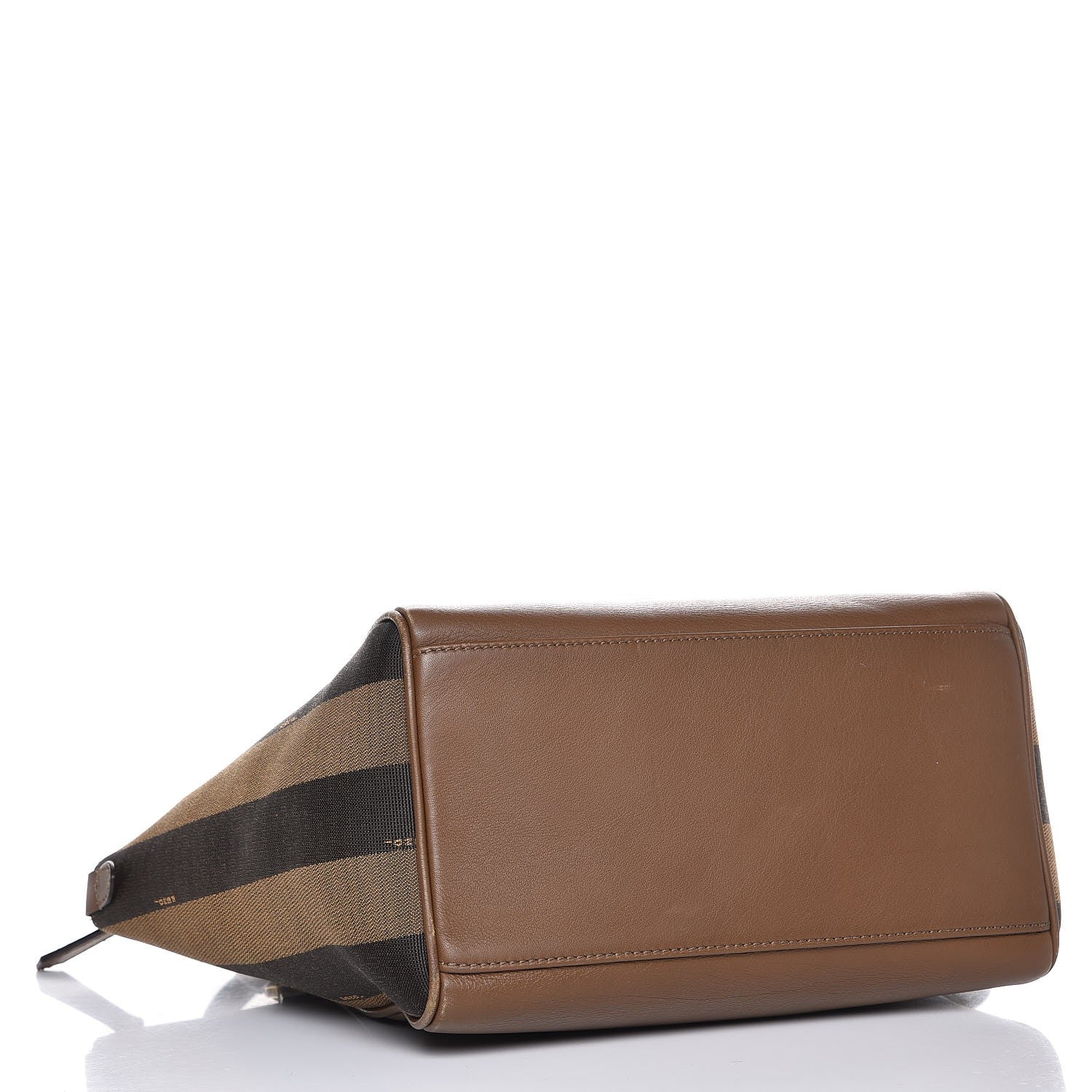 Fendi Pequin Vitello Zip Tote Tobacco Foresta 4 of 9