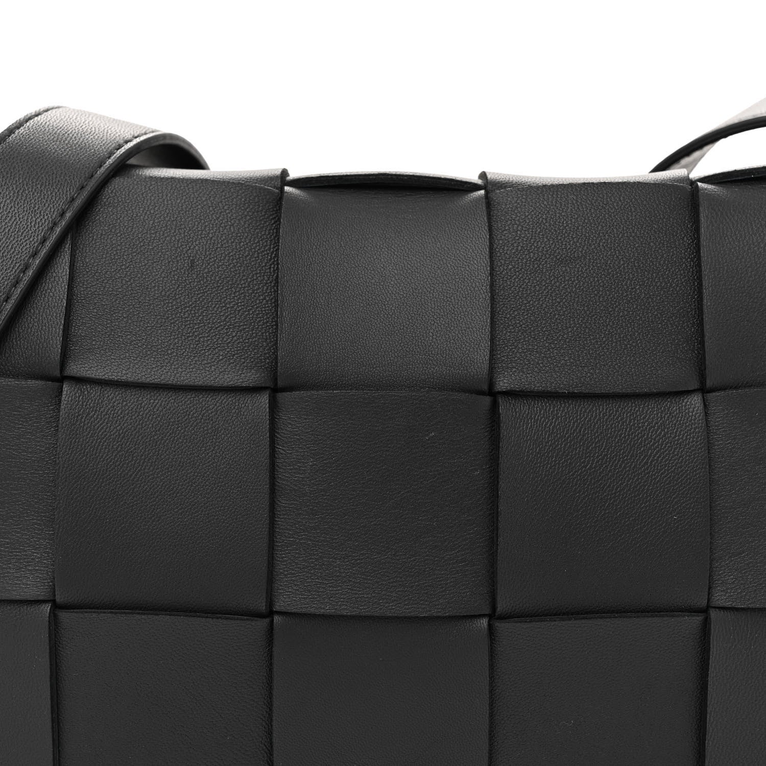 Bottega Veneta Lambskin Maxi Intrecciato Cassette Crossbody Bag Black 8 of 10