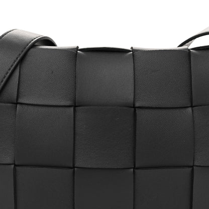 Bottega Veneta Lambskin Maxi Intrecciato Cassette Crossbody Bag Black 8 of 10