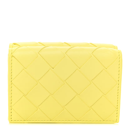 Bottega Veneta Nappa Intrecciato Tri-Fold Wallet Yellow 1 of 14