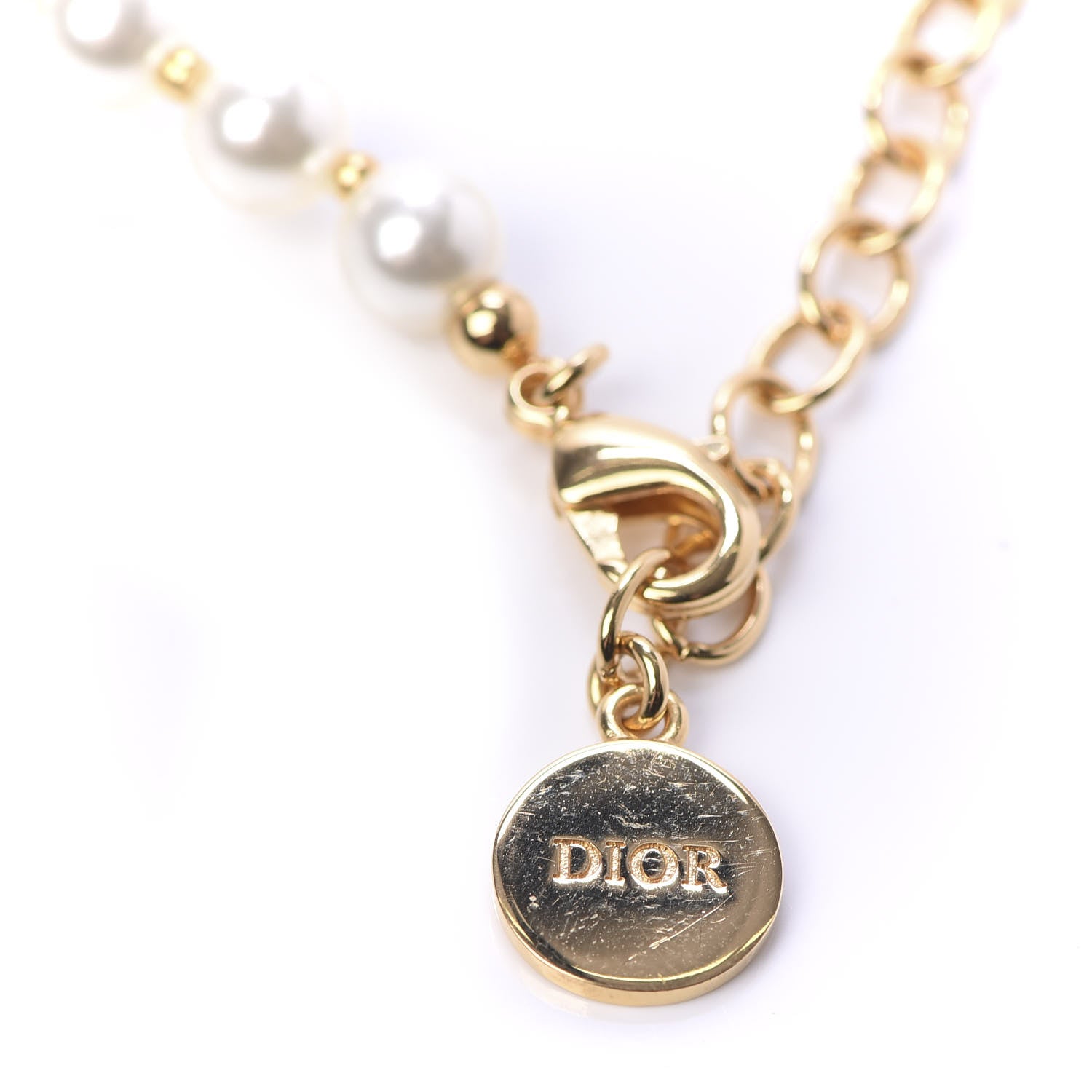 Christian Dior Pearl 30 Montaigne Choker Necklace Gold 5 of 6
