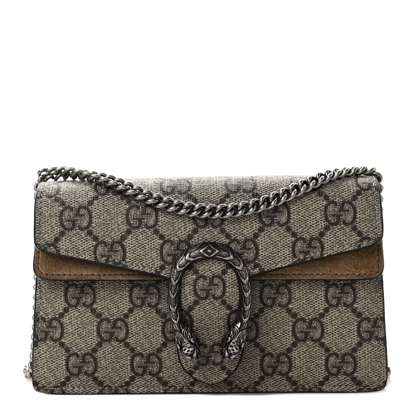 GG Supreme Monogram Super Mini Dionysus Shoulder Bag Taupe