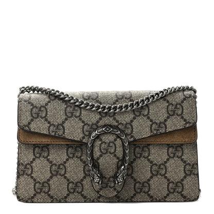 Gucci GG Supreme Monogram Super Mini Dionysus Shoulder Bag Taupe 1 of 9