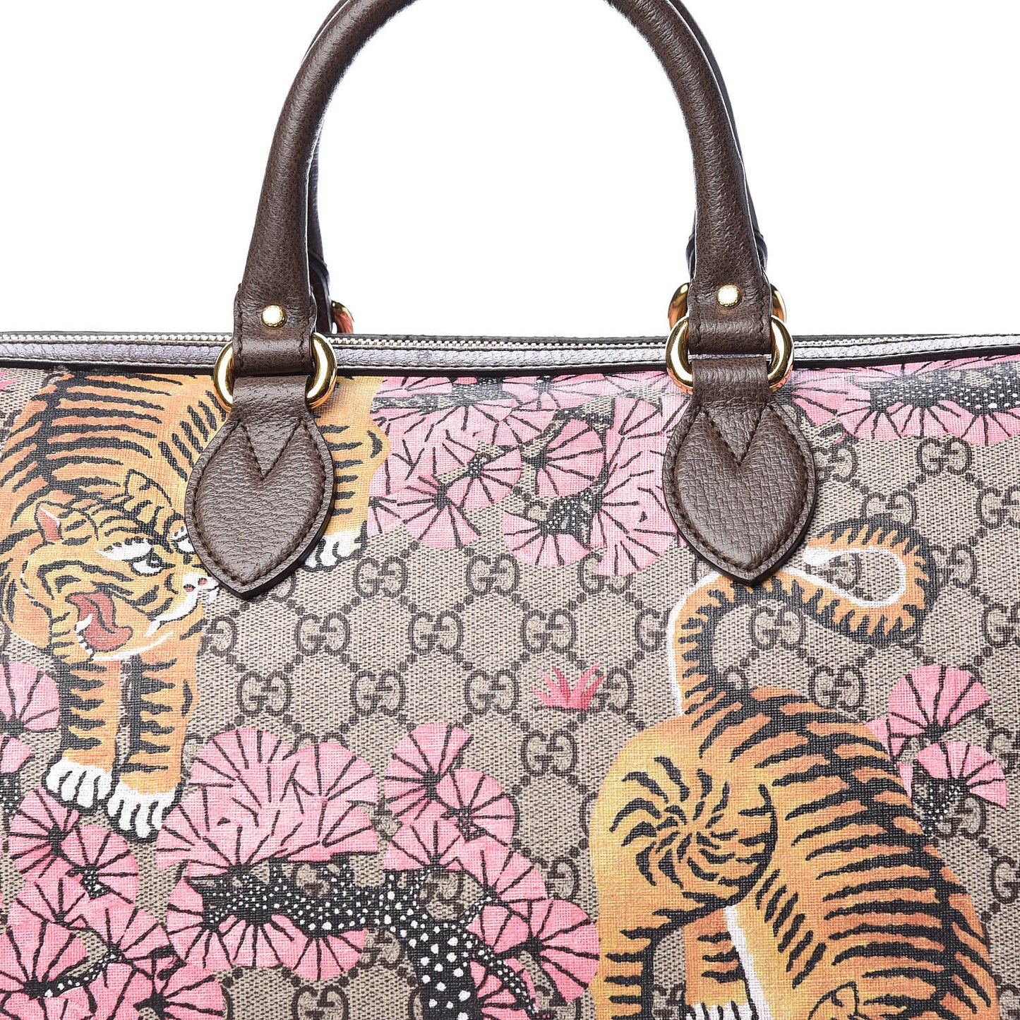 GG Supreme Monogram Bengal Medium Boston Beige PInk