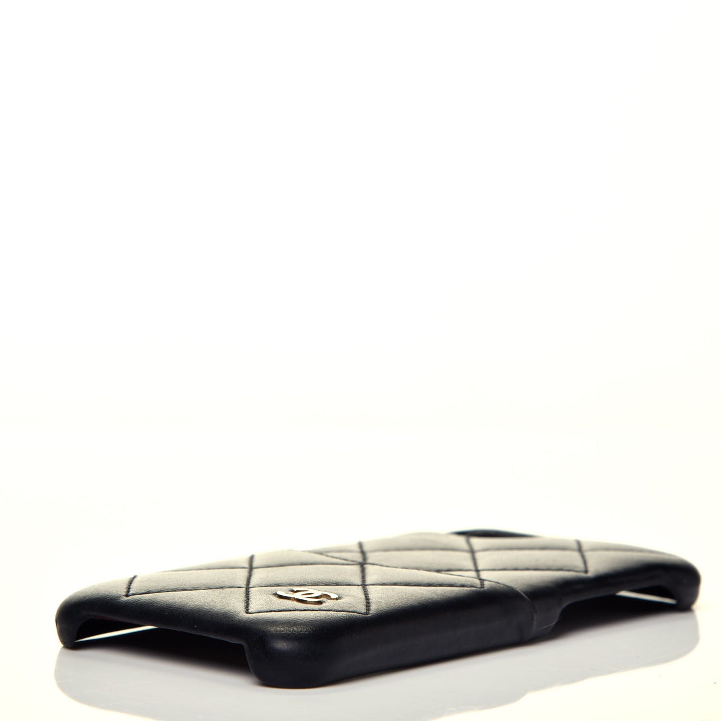 Lambskin Quilted iPhone 7/8 Coco Tech Case Black