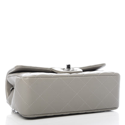 Chanel Lambskin Quilted Mini Rectangular Flap Grey 3 of 9