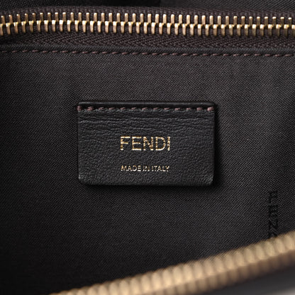 Fendi Canvas Vitello Dolce Psychedelic Flowers Embroidered Medium By The Way Boston Bag Multicolor Ebano 6 of 10