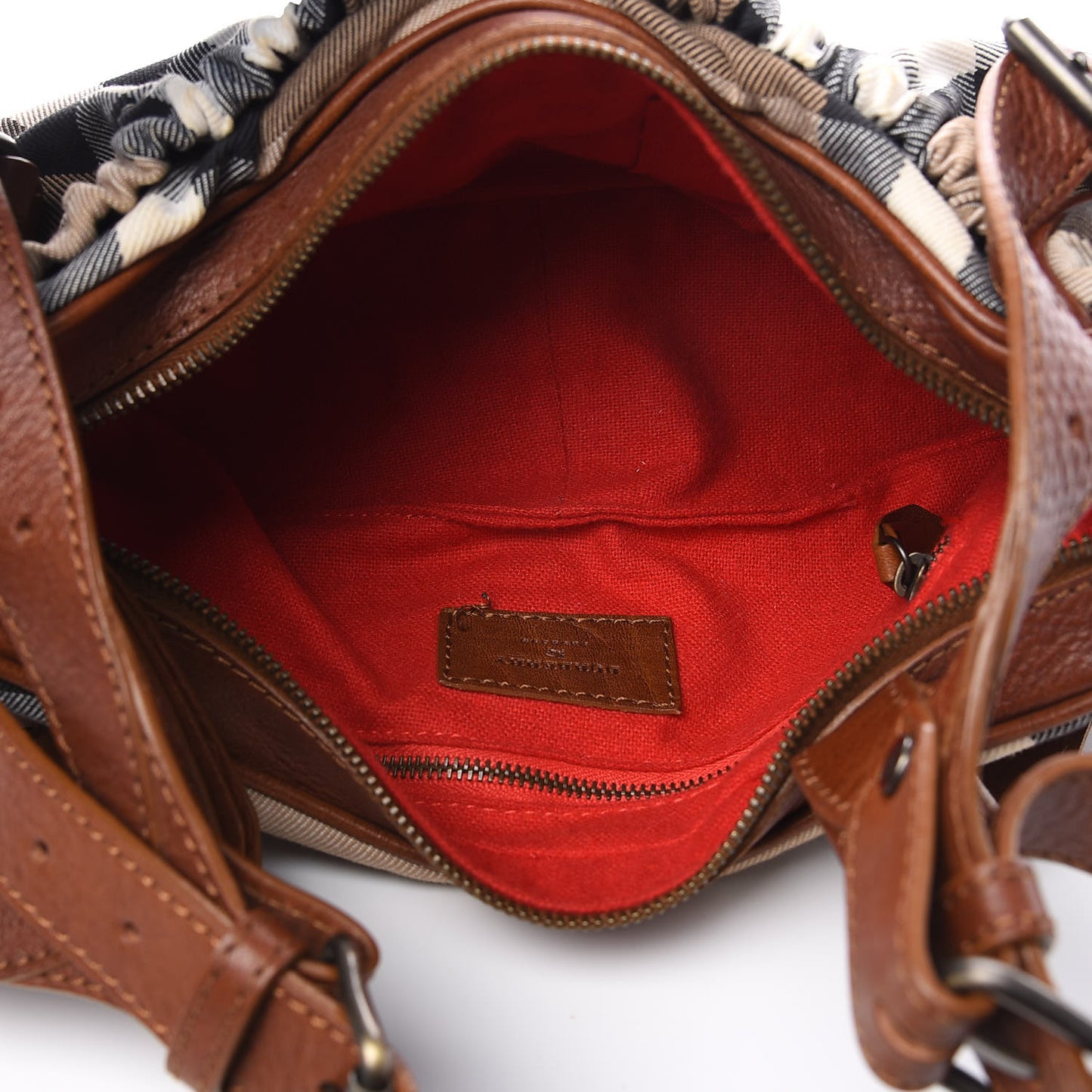 House Check Shoulder Bag Tan
