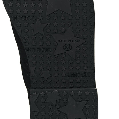 Jimmy Choo Suede Zip Boots 38.5 Black 7 of 7