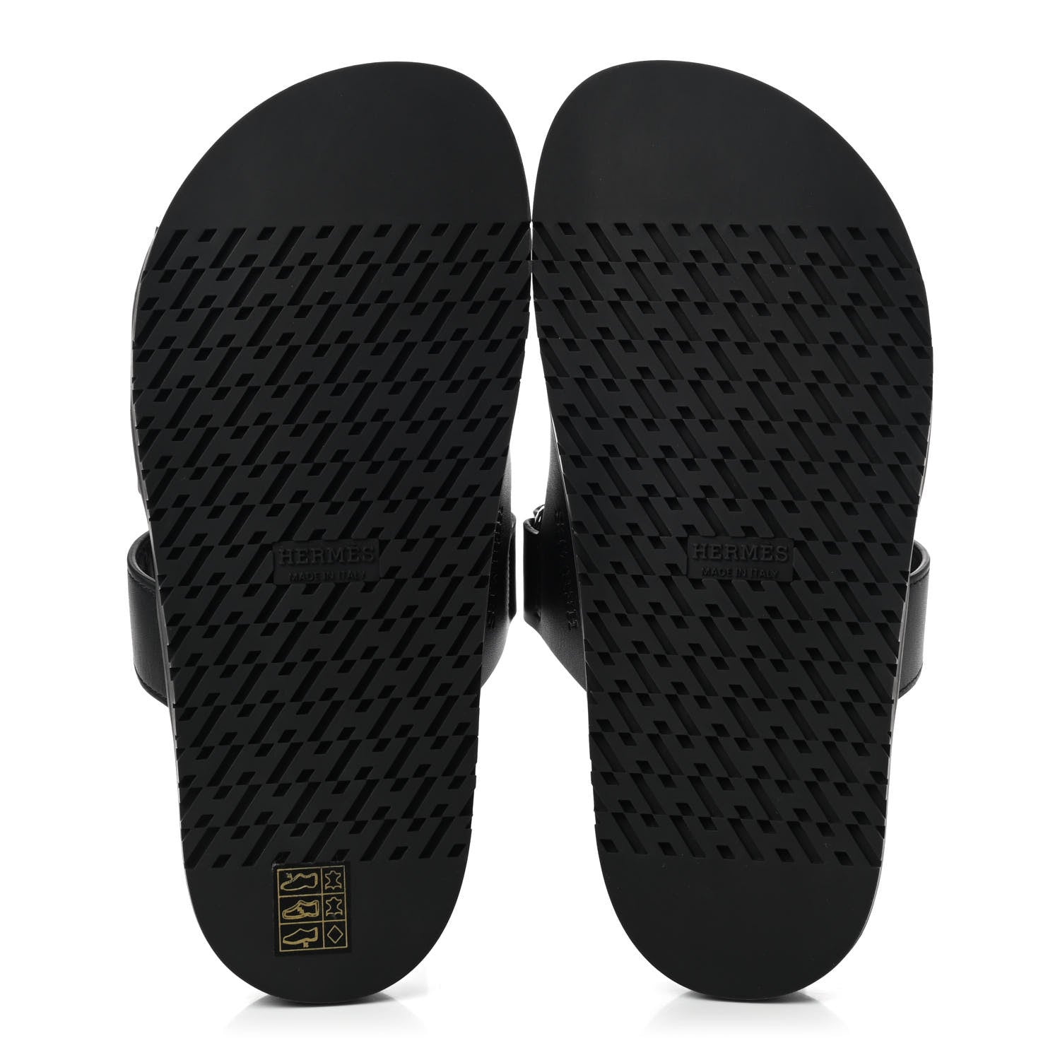 Hermes Calfskin Womens Chypre Sandals 37 Black 5 of 8