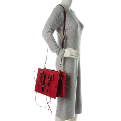 Gucci Grained Calfskin Small Animalier Top Handle Tote Red 2 of 7