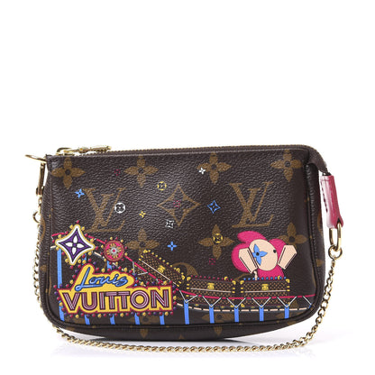 Louis Vuitton Monogram 2020 Christmas Animation Roller Coaster Mini Pochette Accessories Pivoine 1 of 10