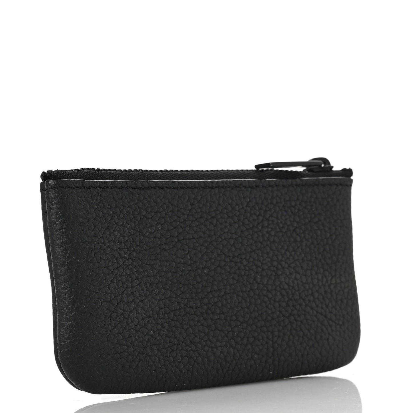 Grained Calfskin Aerogram Key Pouch Black