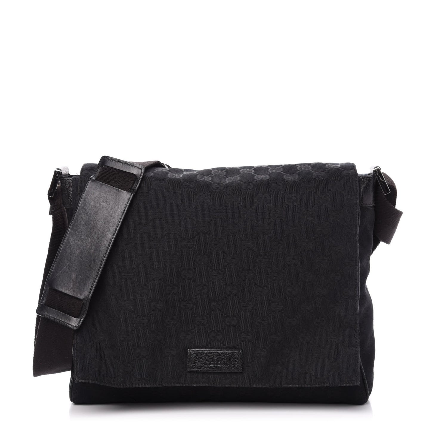 Monogram Small Flap Messenger Bag Black