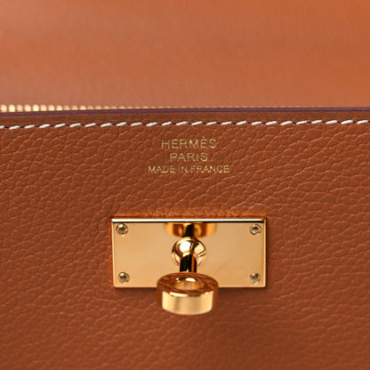 Hermes Evercolor Cavale Kelly Wallet To Go Gold Multicolor 6 of 8