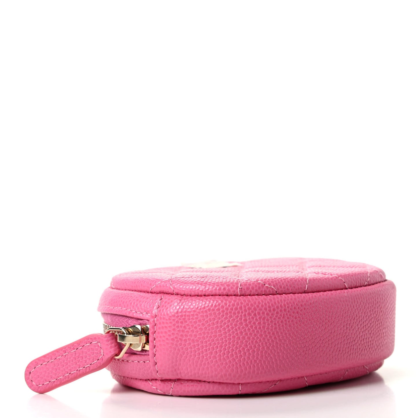 Caviar Quilted Zip Around Classic Coin Purse Pink