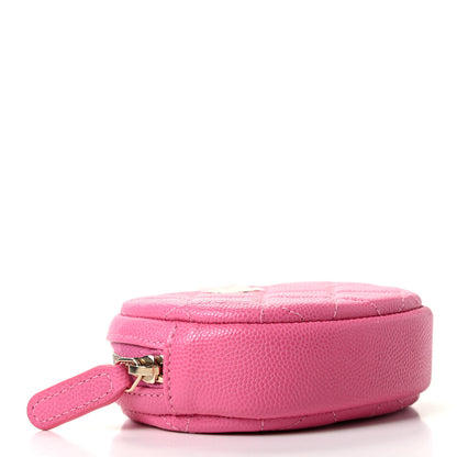 Chanel Caviar Quilted Zip Around Classic Coin Purse Pink 4 of 8