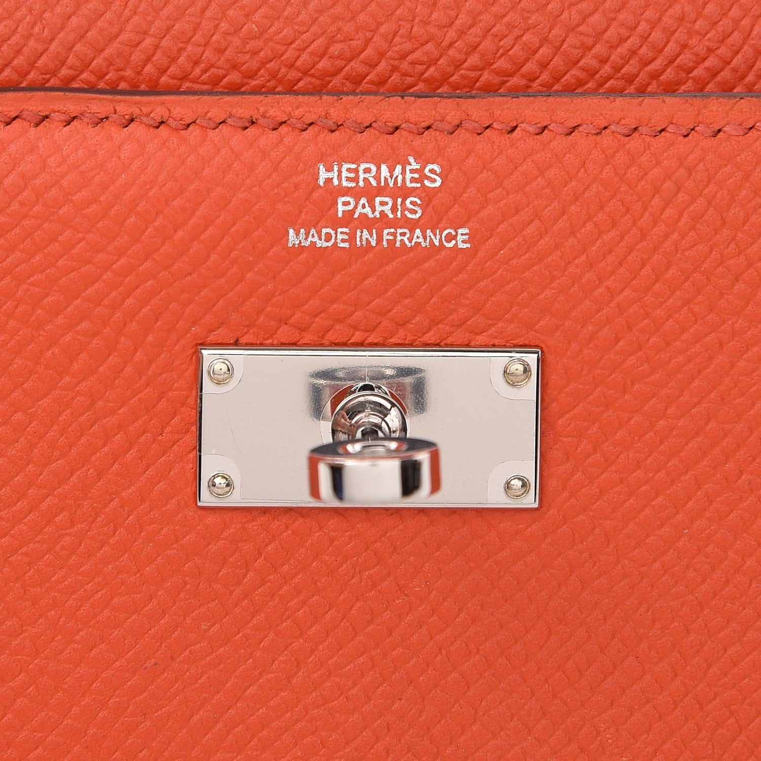 Hermes Epsom Medium Kelly Wallet Orange Poppy 6 of 10