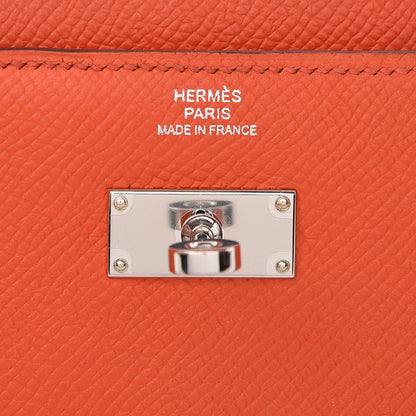 Hermes Epsom Medium Kelly Wallet Orange Poppy 6 of 10
