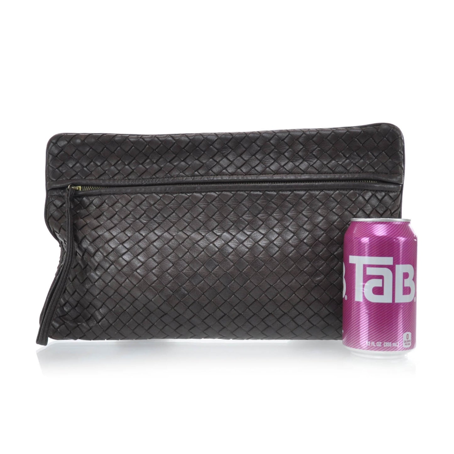 Vintage Woven Oversized Clutch Ebano