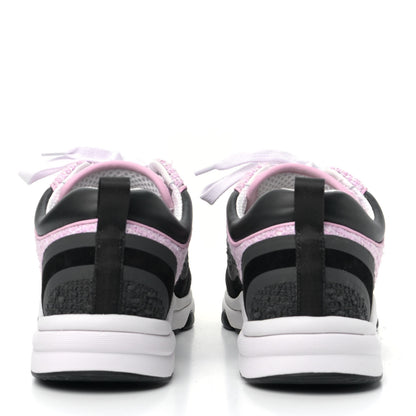 Chanel Tweed Suede Calfskin CC Sneakers 40 Gray Pink 12 of 17