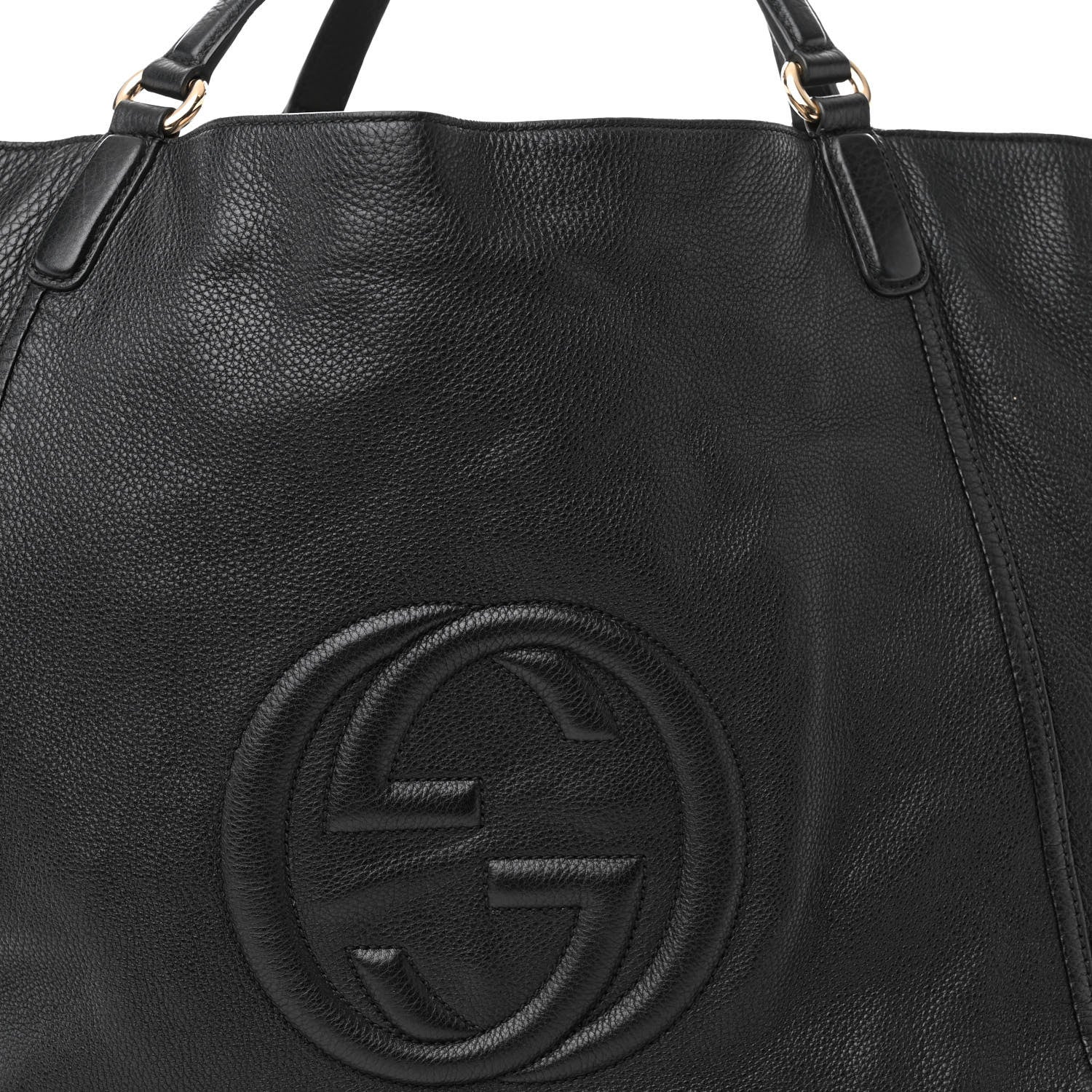 Gucci Pebbled Calfskin Large Soho Shoulder Bag Black 8 of 13