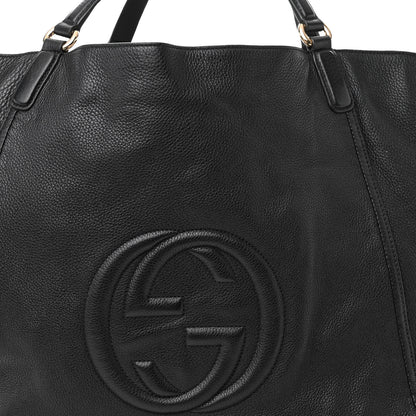 Gucci Pebbled Calfskin Large Soho Shoulder Bag Black 8 of 13