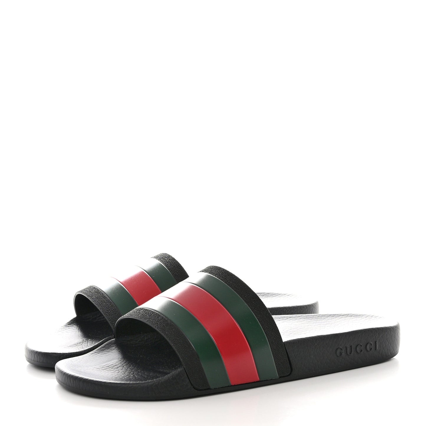Rubber Web Mens Pool Slide Sandals 12 Black Green Red