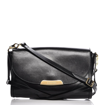 Burberry Polished Bridle Leather Small Abbott Crossbody Black 1 of 7