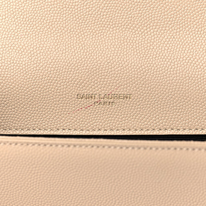 Saint Laurent Grain De Poudre Medium Monogram Kate Satchel Dark Beige 13 of 14